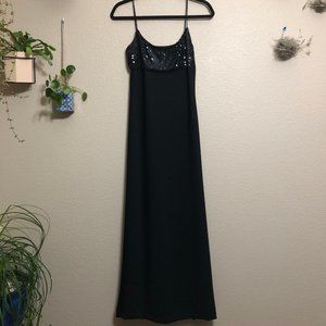 Linda Allard Ellen Tracy Sequin Formal Maxi Dress